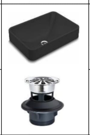 FOREFRONTN RECT W/O DECK THUNDER GREY& GRIDE DRAIN WITH OVERFLOW HOLE